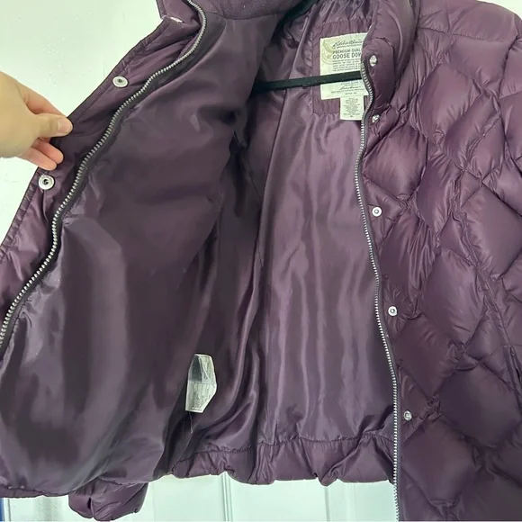 Eddie Bauer purple 700 down fill puffer jacket size XL - Picture 5 of 8